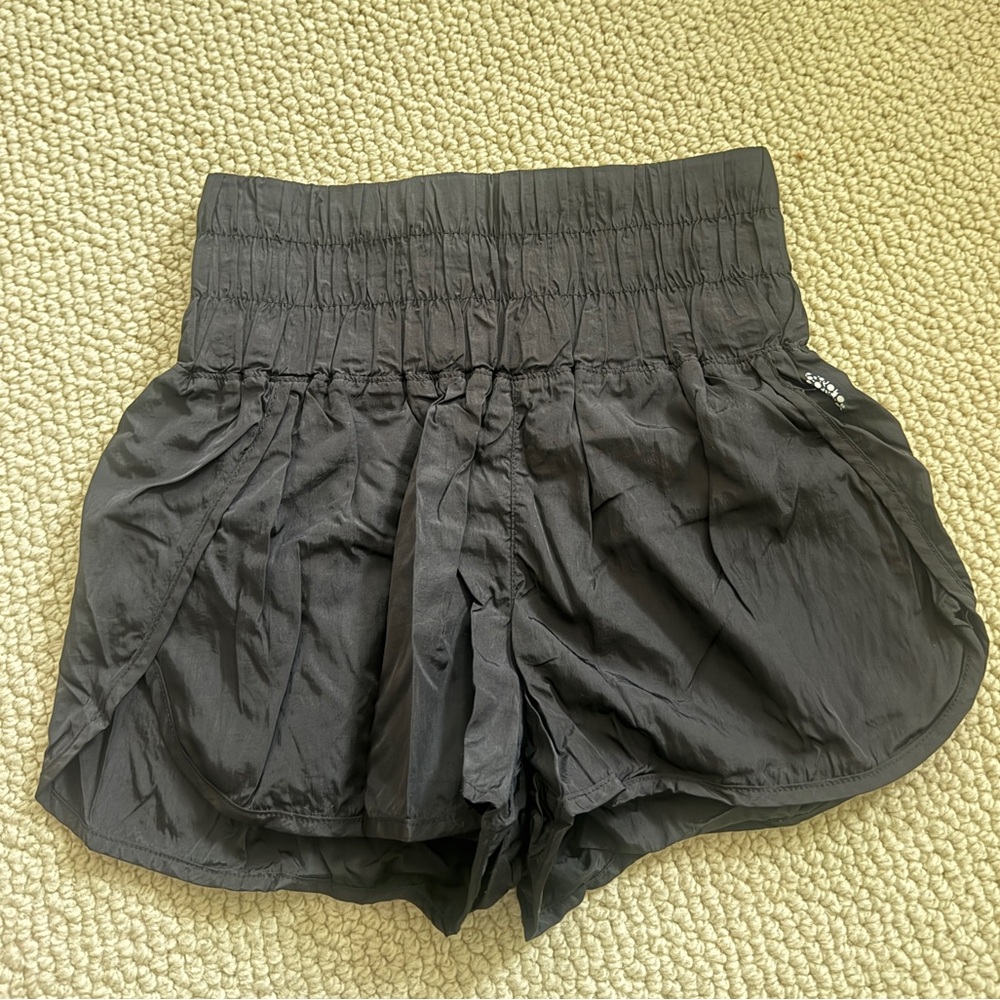 Black Free People Women's High-Waist Elastic Shorts